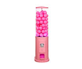 110V-240V Tall Barrel Toy Capsule Vending Machine Pink Color Long Working Life